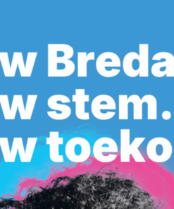 Jongerenfestival Breda poster met slogan Jouw Breda Jouw stem Jouw toekomst