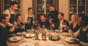 Samen uit eten Sibelicious Breda met Brabant Maatjes deelnemers. 