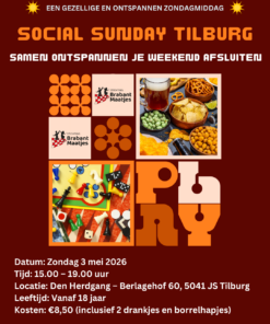 Social Sunday Tilburg – Samen ontspannen je weekend afsluiten