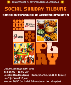 Social Sunday Tilburg – Samen ontspannen je weekend afsluiten
