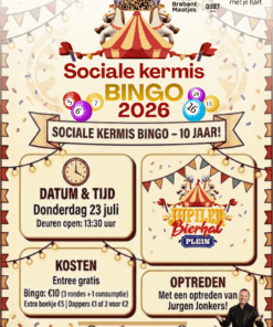 Sociale Kermis Bingo (donderdag 23 juli 2026, 18+)