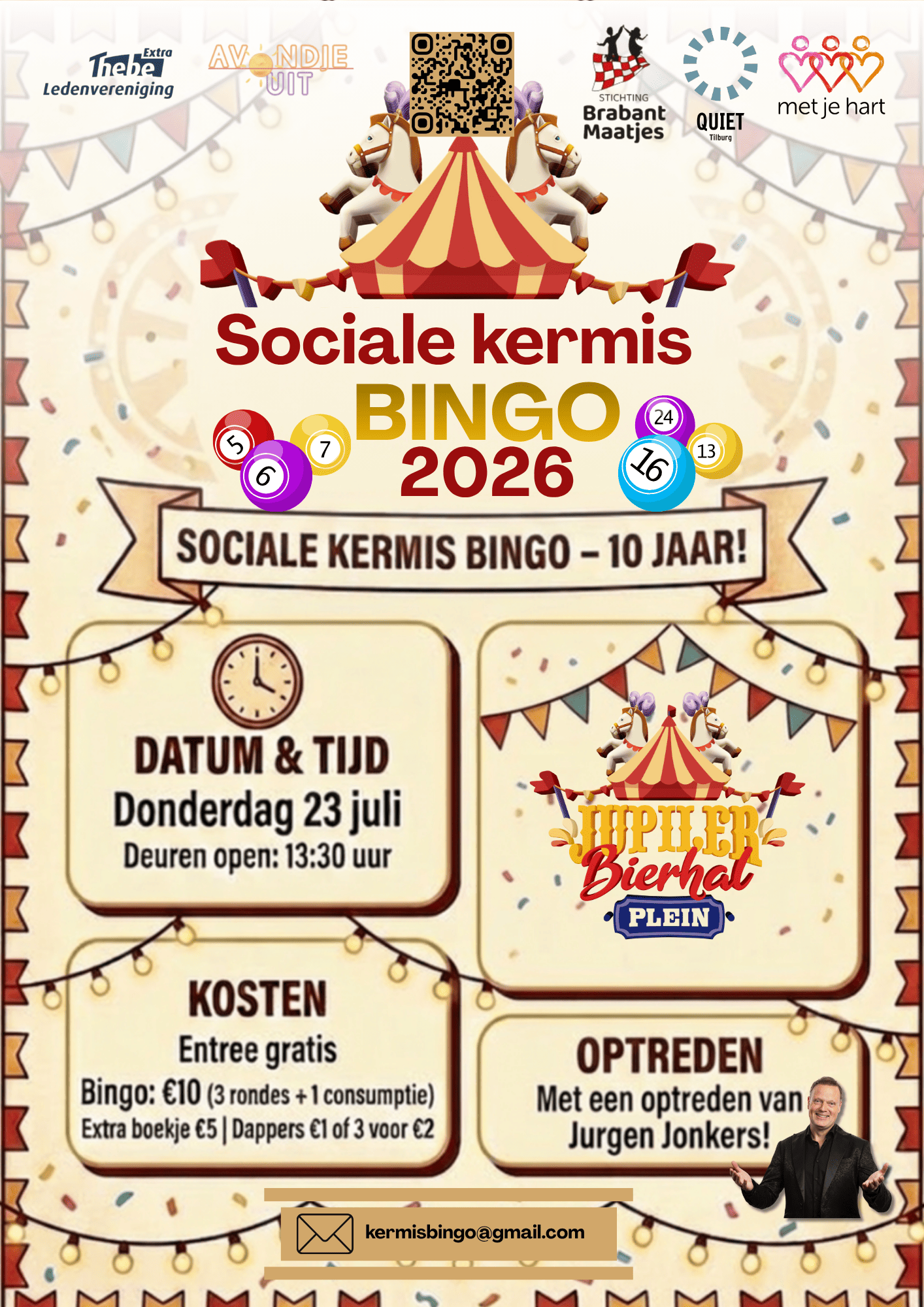 Sociale Kermis Bingo (donderdag 23 juli 2026, 18+)