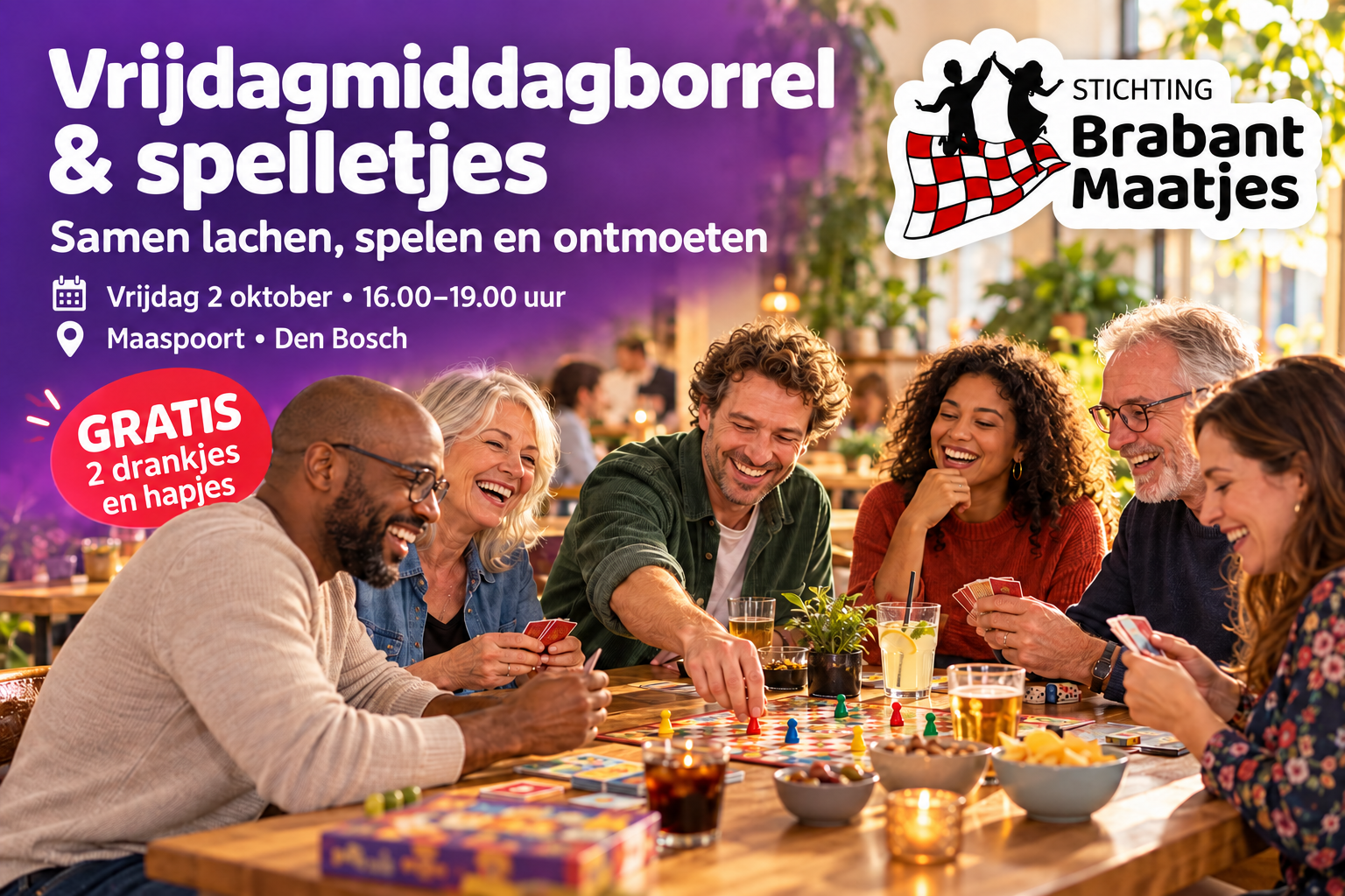 Vrijdagmiddagborrel & spelletjes in Den Bosch 💜